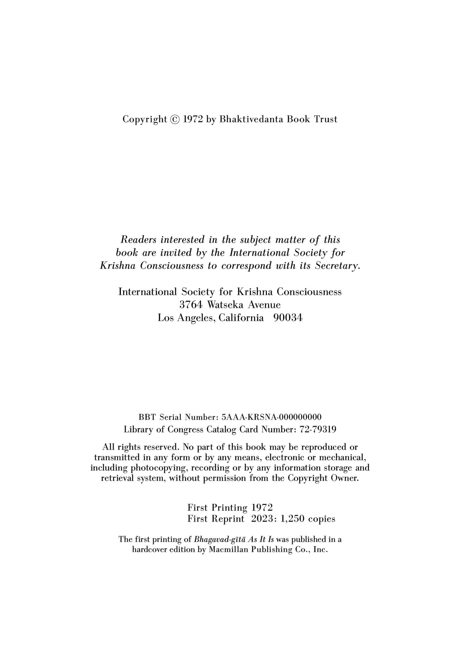 Bhagavad-gītā As It Is 1972 — изображение 3